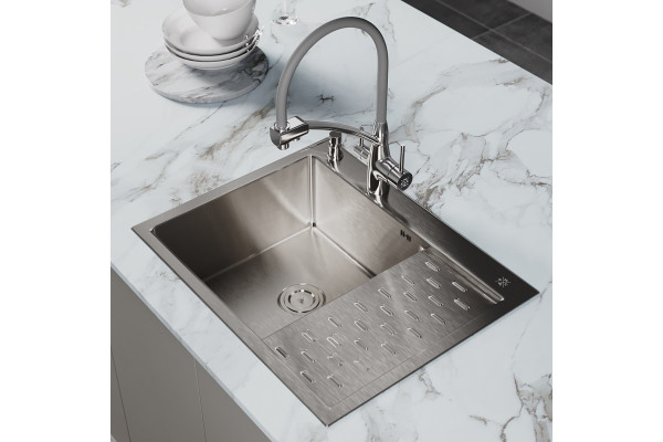 MРK-6350Л (MRK-6350L) Набор 2 в 1 РМС/ кухонная мойка с правым крылом + дозатор