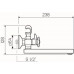 Смеситель для ванны с душем РМС СЛ115-142Е (SL115-142E) с коротким изливом Хром
